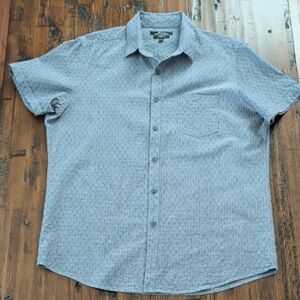 Marc Anthony Stretch Slim Fit Blue Short Sleeve Dress Shirt Size L